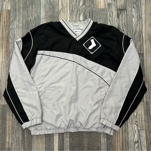 👁️ Vintage 90s Chicago White Sox MLB V-Neck Pullover Windbreaker Jacket